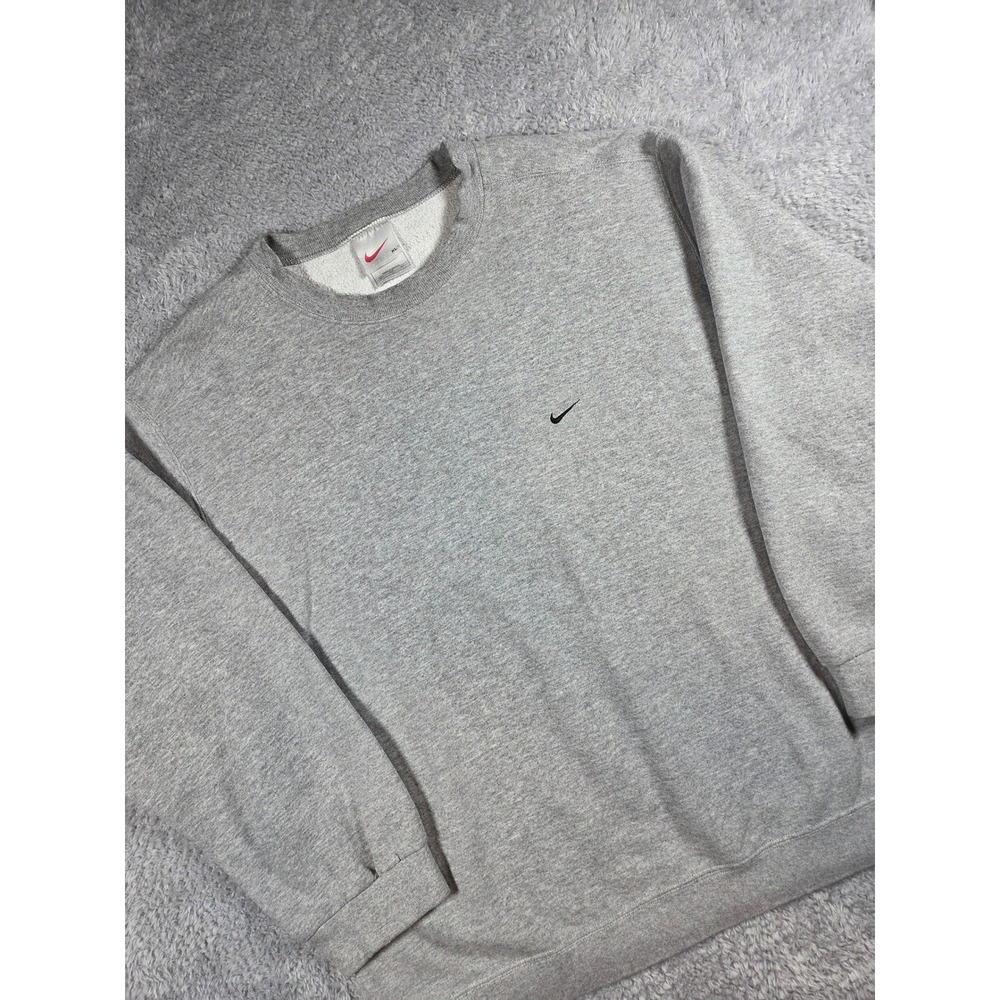 Nike Sweatshirt XL Gray Mens Vintage Center Swoosh Crewneck Fleece Pullover